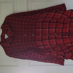 J Jill red plaid top
